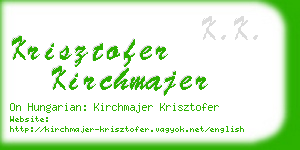 krisztofer kirchmajer business card
